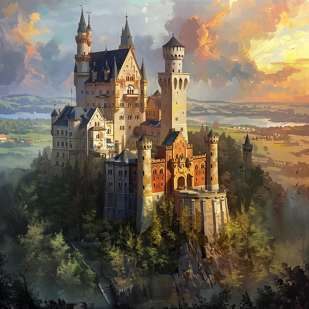 Gebouwen schilderijen