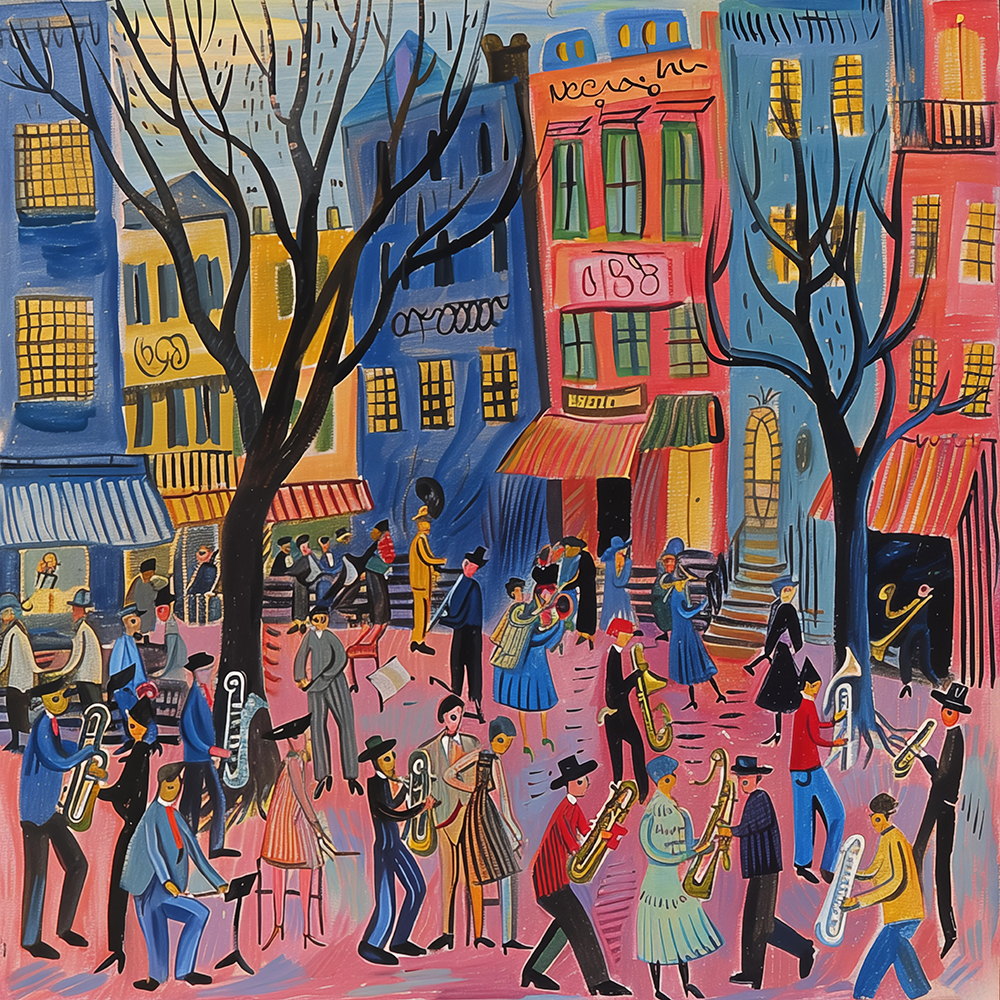 Muziek en instrumenten schilderijen